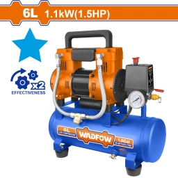 COMPRESOR DE AIRE 6LT 1.5HP LIBRE DE ACEITE  WADFOW WAP1A06