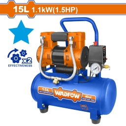 COMPRESOR DE AIRE 15LT 1.5HP LIBRE DE ACEITE  WADFOW WAP1A15
