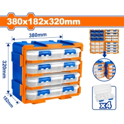 TORRE ALMACENAMIENTO MODULAR + 4 ORGANIZADORES GRANDES WADFOW WTB8344
