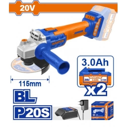 AMOLADORA A BATERIA 20 VOLT C/ 2 BATERIAS 3.0 AH WLAPM22 WADFOW