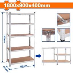 ESTANTERIA 5 NIVELES AJUSTABLES 1800X900X400MM WTS1A94 WADFOW