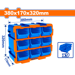 ORGANIZADOR MODULAR 380X170X320MM C GAVETAS WADFOW WTB8330