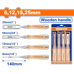 JUEGO DE 4 FORMONES MANGO MADERA WADFOW WWC3214