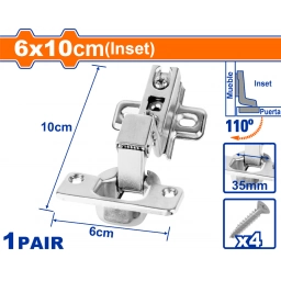 SET X 2 BISAGRA AUTORETEN 6X10CM WADFOW WYD1903