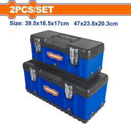 SET X 2 CAJAS DE HERRAMIENTAS METAL Y PLASTICO 15.5" Y 18.5" WTB6A02