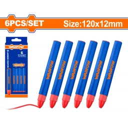 SET X 6 CRAYON DE MADERA MARCA CONCRETO CERAMICA METAL 120X12MM  WMB4506