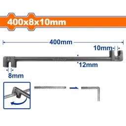 GRINFA BARRA DOBLADORA DE METAL 8X10MM 400MM  WQB3340