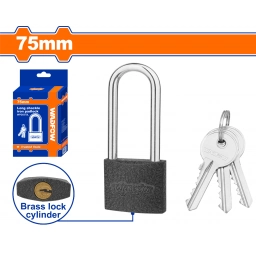 CANDADO HIERRO 75MM ARO LARGO  75MM 660G 3 LLAVES  WPD5575L