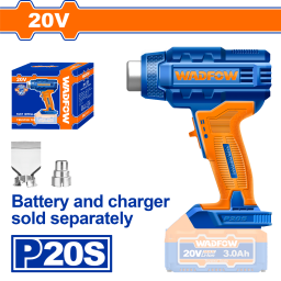 PISTOLA DE CALOR WADFOW 20V P20S 300/550C 100/200 L/MIN WKH1501