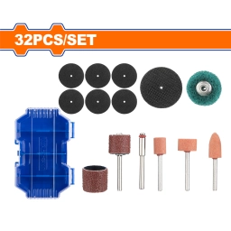 SET X 32 PCS ACCESORIO MINI TORNO 1/8 WADFOW WRR5032