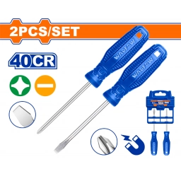 SET X 2 DESTORNILLADORES PALETA SL6.5 PH2 X 100MM WADFOW WSS2302