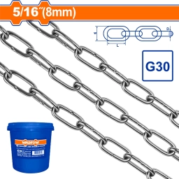 CADENA PATENTE G30 ESLABON SOLDADO 8MM 516 X 21MT WADFOW WTLT1B08