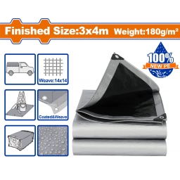 LONA USO RUDO REFORZADA 3X4MT 180GM2 WADFOW WTQ8834