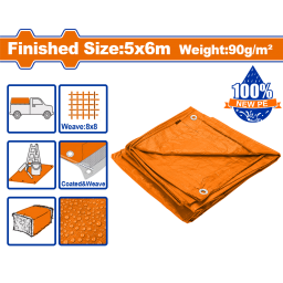 LONA NARANJA 5X6MT 90G/M2 IMPERMEABLE WADFOW WTQ0956