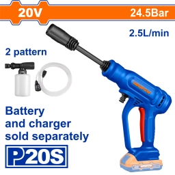 HIDROLAVADORA A BATERIA 24,5BAR 2,5LT/MIN 20V P20S S/BAT WQX0120 WADFOW