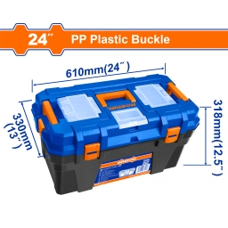 CAJA PLASTICA DE HERRAMIENTAS 24" CON BROCHES PLASTICOS WTB1324 WADFOW