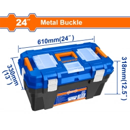 CAJA PLASTICA DE HERRAMIENTAS 24" CON BROCHES METALICOS WTB3324 WADFOW