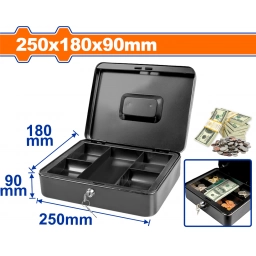 CAJA METALICA DE SEGURIDAD PARA DINERO CLLAVES 25X18X9CM WQQX2H04 WADFOW