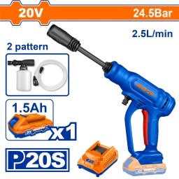 HIDROLAVADORA A BATERIA 20V 24,5 BAR 2,5 LTS/MIN C/BAT Y CARGADOR WADFOW - WQX01202