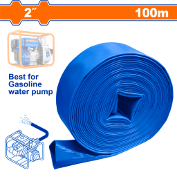 MANGUERA PLANA AGUA MOTOBOMBA PVC 2 4 BAR 100M WADFOW WPFH0210