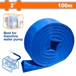 MANGUERA PLANA AGUA MOTOBOMBA PVC 2 4 BAR 100M WADFOW WPFH0210