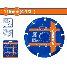 DISCO PARA MADERA 4 1/2" 115MM EJE 22,2 MM WADFOW WCCD1K45
