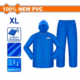 EQUIPO DE LLUVIA CAMPERA Y PANTAL�N TALLE XL PVC WADFOW WRC30XL