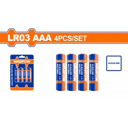 PACK X 4 PILAS ALKALINAS AAA 1.5V 1300MAH WADFOW WJX2K07