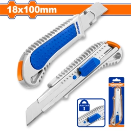 TRINCHETA 18MM X 100MM C/BLOQUEO AUTOMATICO + 1 REPUESTO WADFOW WSK4928