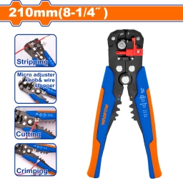 PINZA PELACABLES AUTOMATICA 3 EN 1 PELADO + CORTE + CRIMPEADO WADFOW  WBQ4601