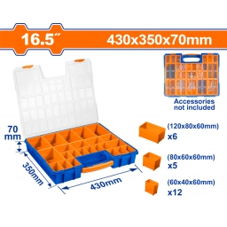 ORGANIZADOR PLASTICO 16.5"" CON 12 COMPARTIMIENTOS REMOVIBLES WADFOW WTB1611