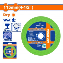 DISCO CORTE VIDRIO 4 1/2" X 22.2MM C/ANILLO REDUCTOR 20MM WADFOW WDC9K45