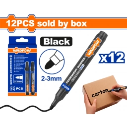 SET X12 MARCADORES PERMANENTES NEGROS WADFOW WJM1501