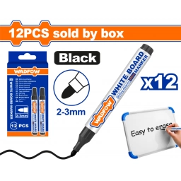 SET X12 MARCADORES NEGROS PIZARRA BLANCA WADFOW WJM2501