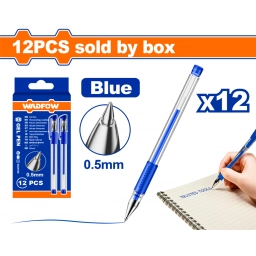 SET X12 LAPICERAS DE GEL AZUL PUNTA FINA 0.5MM WADFOW WAK1502